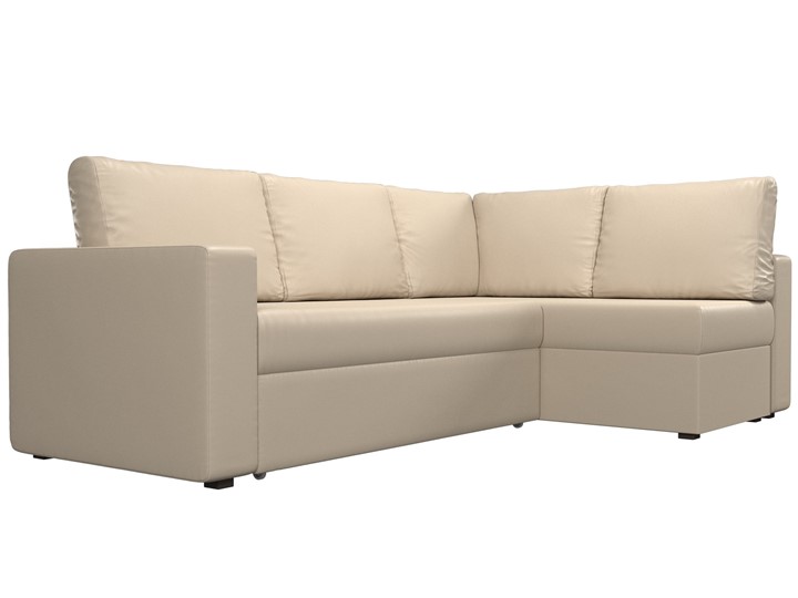 Угловой диван для гостиной Оливер, Бежевый (экокожа) в Элисте - изображение 4
