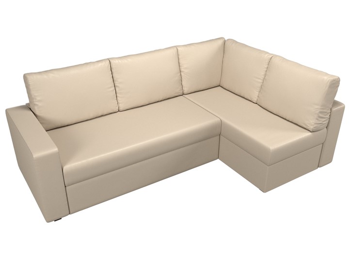 Угловой диван для гостиной Оливер, Бежевый (экокожа) в Элисте - изображение 6