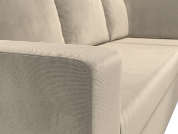 Угловой раскладной диван Оливер, Бежевый (микровельвет) в Элисте - изображение 5