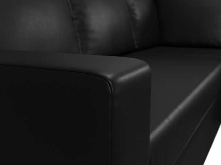 Угловой раскладной диван Оливер, Черный (экокожа) в Элисте - изображение 5