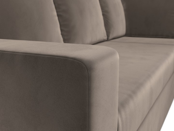 Угловой раскладной диван Оливер, Коричневый (велюр) в Элисте - изображение 5