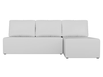 Угловой раскладной диван Поло, Белый (экокожа) в Элисте - предосмотр 1