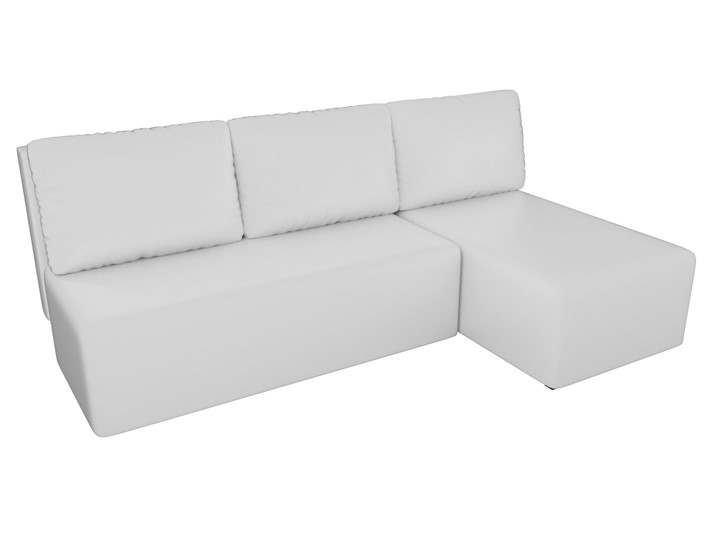 Угловой раскладной диван Поло, Белый (экокожа) в Элисте - изображение 3