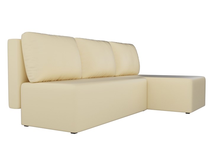 Угловой диван с оттоманкой Поло, Бежевый (экокожа) в Элисте - изображение 2