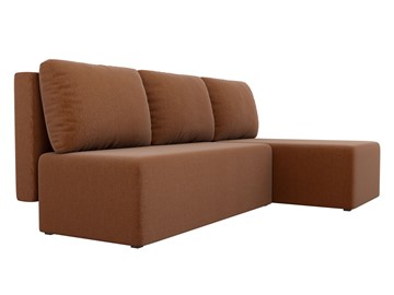 Угловой диван с оттоманкой Поло, Коричневый (рогожка) в Элисте - предосмотр 2