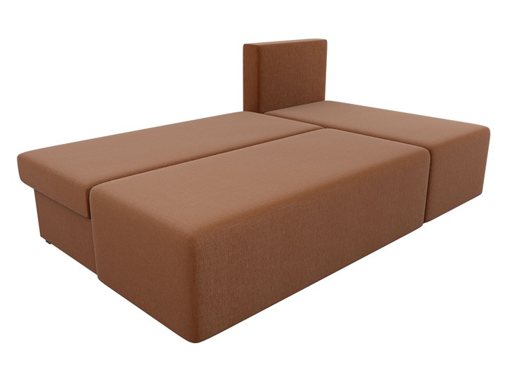 Угловой диван с оттоманкой Поло, Коричневый (рогожка) в Элисте - изображение 4