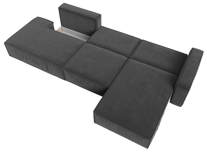Угловой диван Прага Модерн лонг, Серый (Велюр) в Элисте - изображение 3