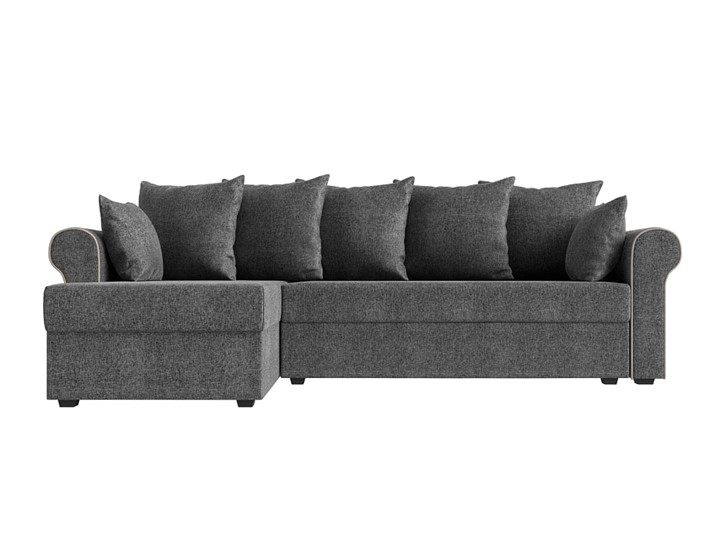 Угловой раскладной диван Рейн, Серый/Бежевый (рогожка) в Элисте - изображение 1