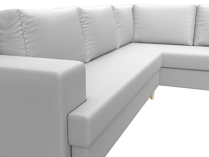 Угловой диван Сильвана, Белый (экокожа) в Элисте - изображение 3