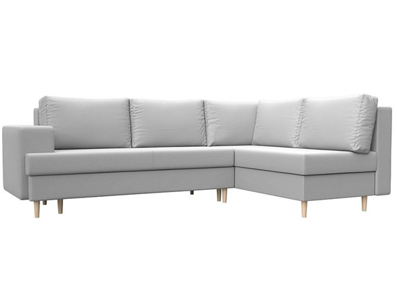 Угловой диван Сильвана, Белый (экокожа) в Элисте - изображение