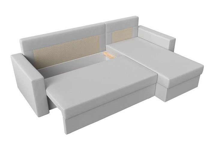Угловой раскладной диван Траумберг Лайт, Белый (Экокожа) в Элисте - изображение 1