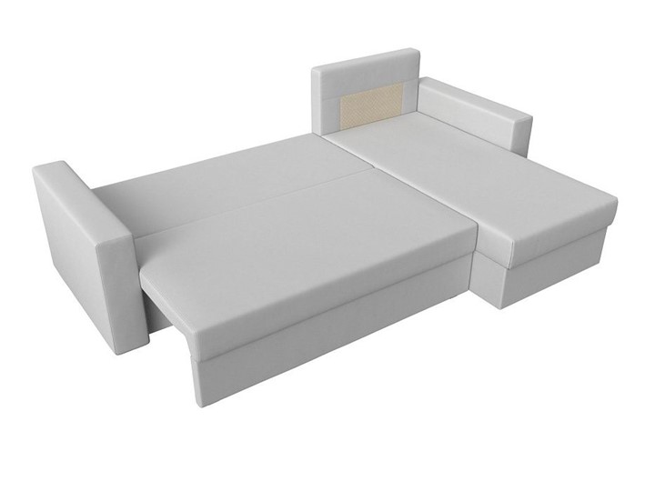 Угловой раскладной диван Траумберг Лайт, Белый (Экокожа) в Элисте - изображение 2