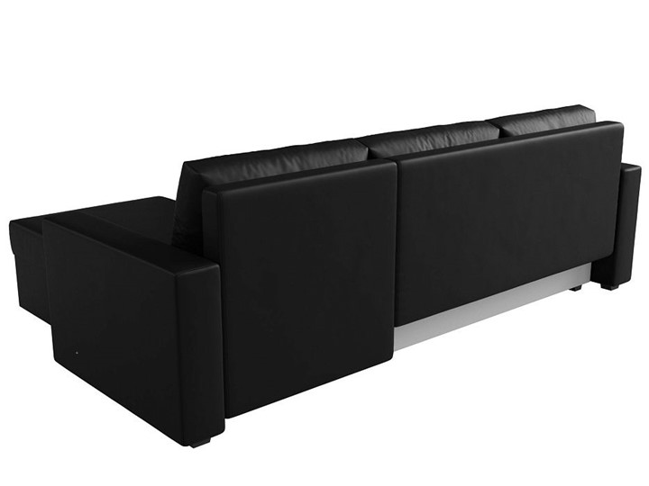 Угловой раскладной диван Траумберг Лайт, Черный (Экокожа) в Элисте - изображение 4