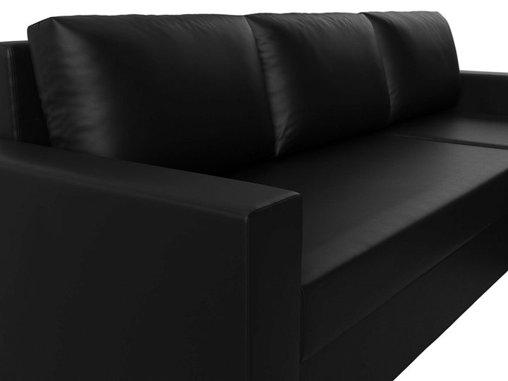 Угловой раскладной диван Траумберг Лайт, Черный (Экокожа) в Элисте - изображение 7