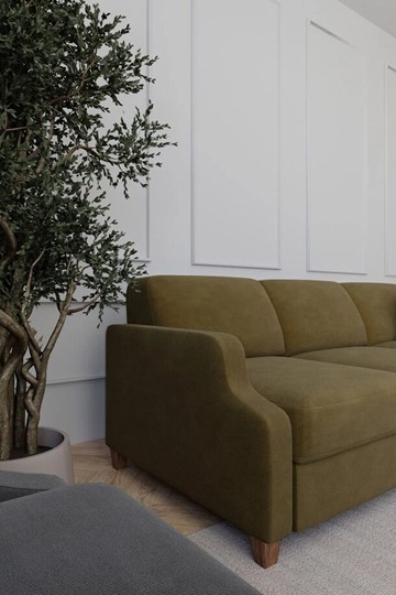 Угловой диван Валенсия Ретро с оттоманкой в Элисте - изображение 5