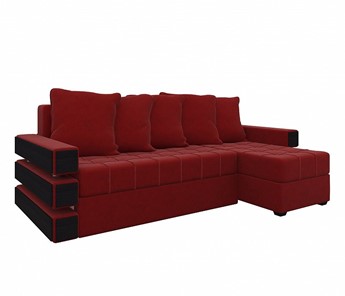 Угловой раскладной диван Венеция, Бордовый (микровельвет) в Элисте