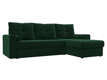 Угловой диван с оттоманкой Верона, Зеленый (Велюр) в Элисте - предосмотр