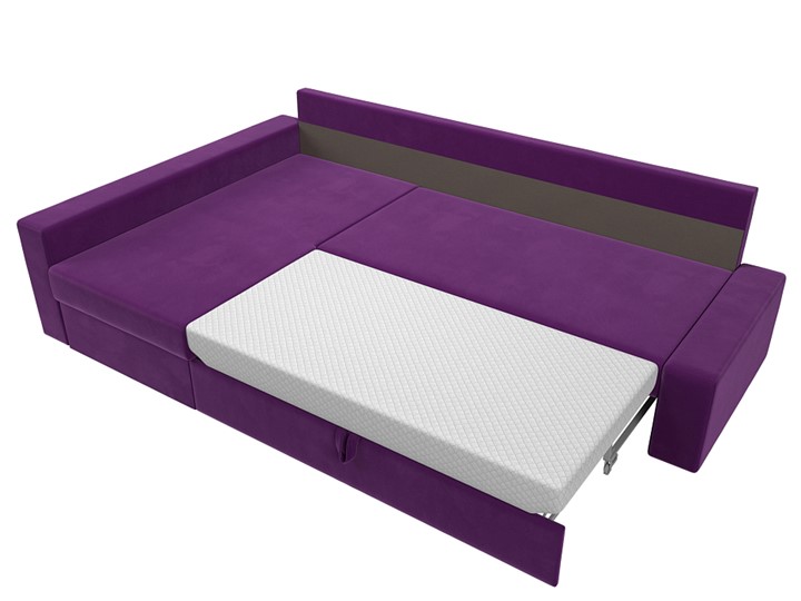 Угловой диван Версаль, Фиолетовый/Черный (микровельвет) в Элисте - изображение 5