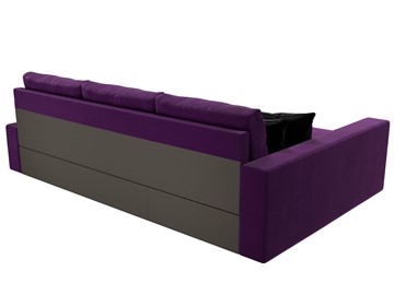 Угловой диван Версаль, Фиолетовый/Черный (микровельвет) в Элисте - предосмотр 7