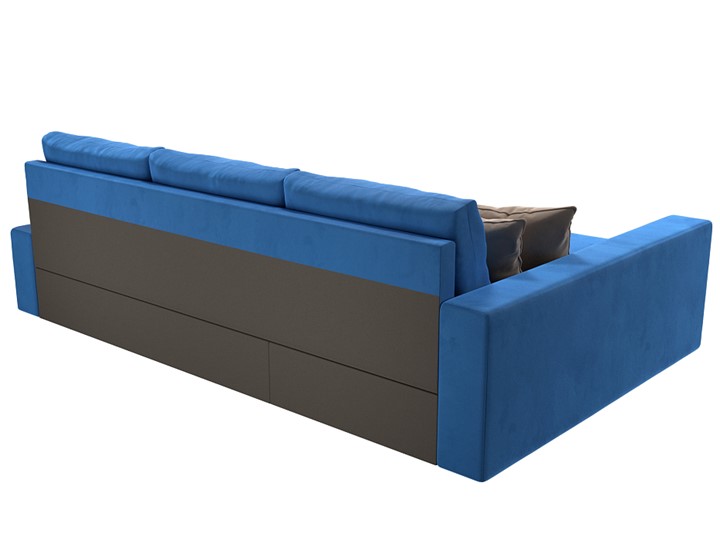 Угловой диван Версаль, Голубой/Бежевый (велюр) в Элисте - изображение 7