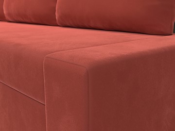 Угловой диван для гостиной Версаль, Коралловый/Коричневый (микровельвет) в Элисте - предосмотр 3