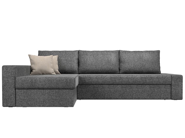 Угловой диван Версаль, Серый/Бежевый (рогожка) в Элисте - изображение 1