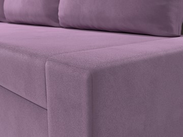 Угловой раскладной диван Версаль, Сиреневый/Черный (микровельвет) в Элисте - предосмотр 3