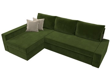 Угловой диван Версаль, Зеленый/Бежевый (микровельвет) в Элисте - предосмотр 4