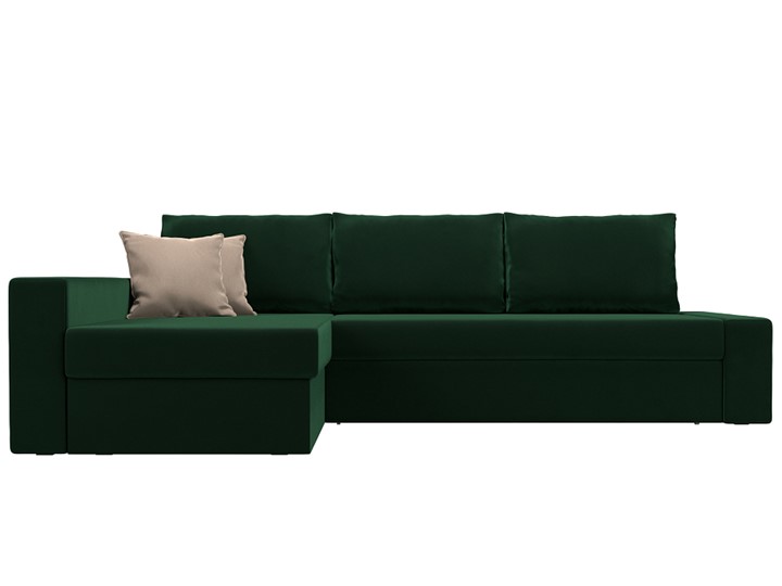 Угловой диван Версаль, Зеленый/Бежевый (велюр) в Элисте - изображение 1