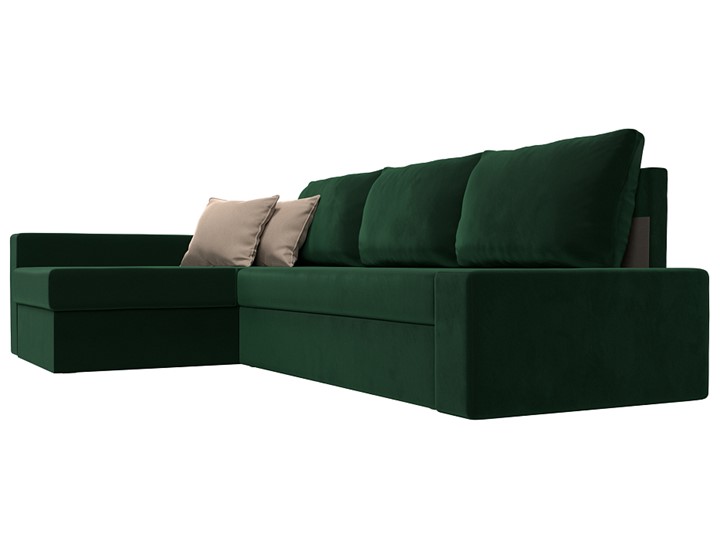 Угловой диван Версаль, Зеленый/Бежевый (велюр) в Элисте - изображение 2