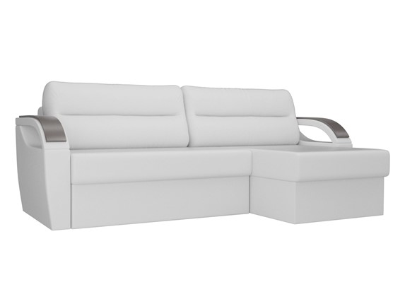 Угловой диван Форсайт, белый (экокожа) в Элисте - изображение