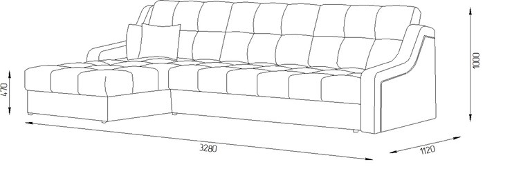 Угловой диван Женева 8 ДУ (НПБ) в Элисте - изображение 1