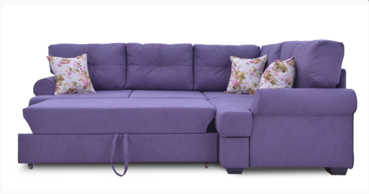 Угловой диван Bianka (Candy plum+Arcadia roze) в Элисте - изображение 2