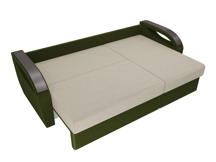 Угловой диван Форсайт, бежевый/зеленый (микровельвет) в Элисте - изображение 2