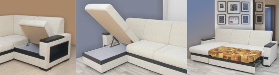 Угловой диван Эдельвейс ПН+П4+ДВ+Т в Элисте - изображение 1