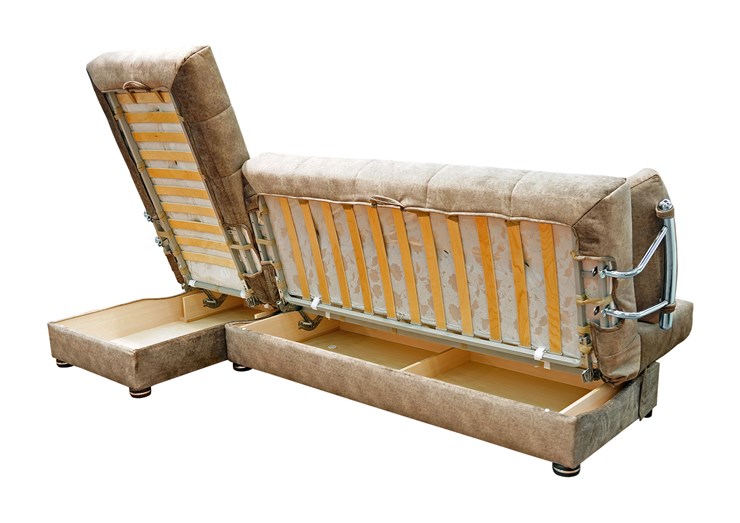 Угловой диван Милана 6 ДУ с хром. подлокотниками, НПБ в Элисте - изображение 4