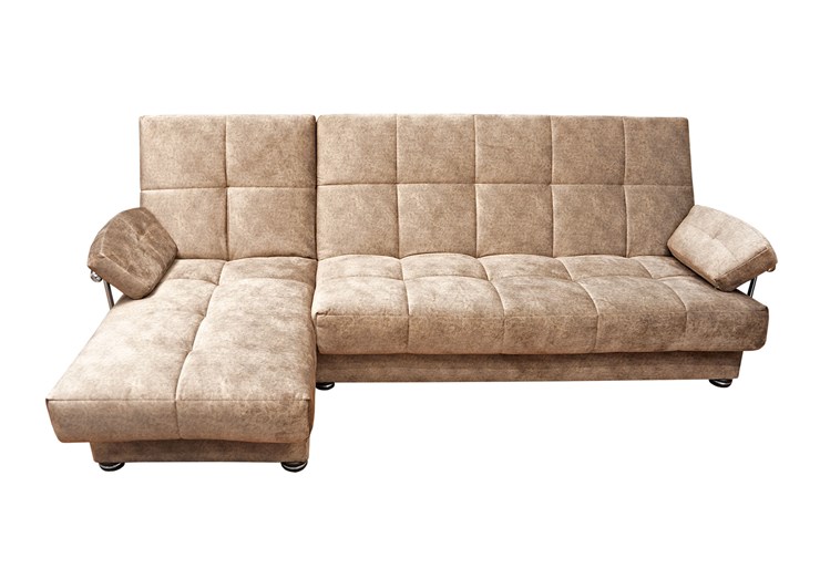 Угловой диван Милана 6 ДУ с хром. подлокотниками, НПБ в Элисте - изображение 1