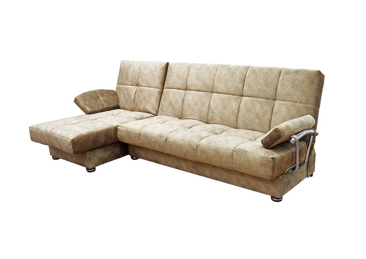 Угловой диван Милана 6 ДУ с хром. подлокотниками, НПБ в Элисте - изображение 2