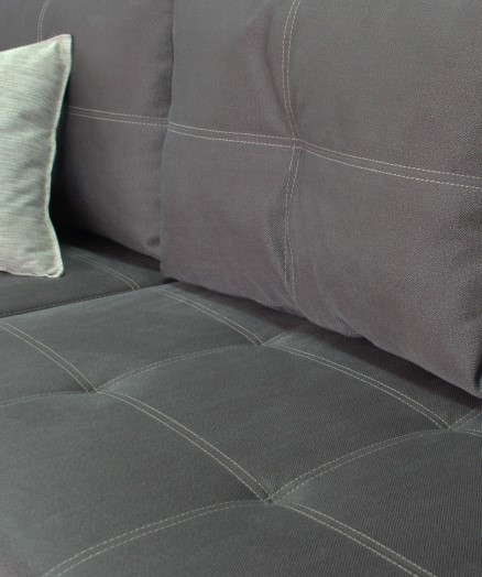 Угловой диван Fashion soft 210 (Uno grey + Brix latte) в Элисте - изображение 4