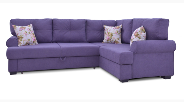 Угловой диван Bianka (Candy plum+Arcadia roze) в Элисте - изображение 1