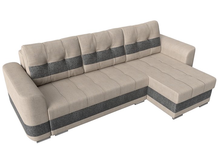 Угловой диван Честер, Бежевый/серый (рогожка) в Элисте - изображение 4
