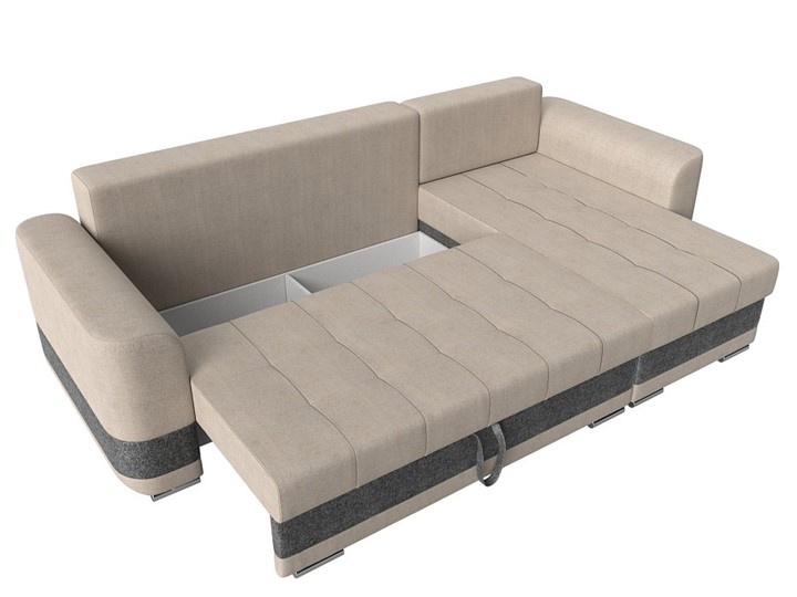 Угловой диван Честер, Бежевый/серый (рогожка) в Элисте - изображение 6