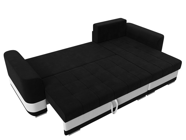 Угловой диван Честер, Черный/белый (вельвет/экокожа) в Элисте - изображение 7