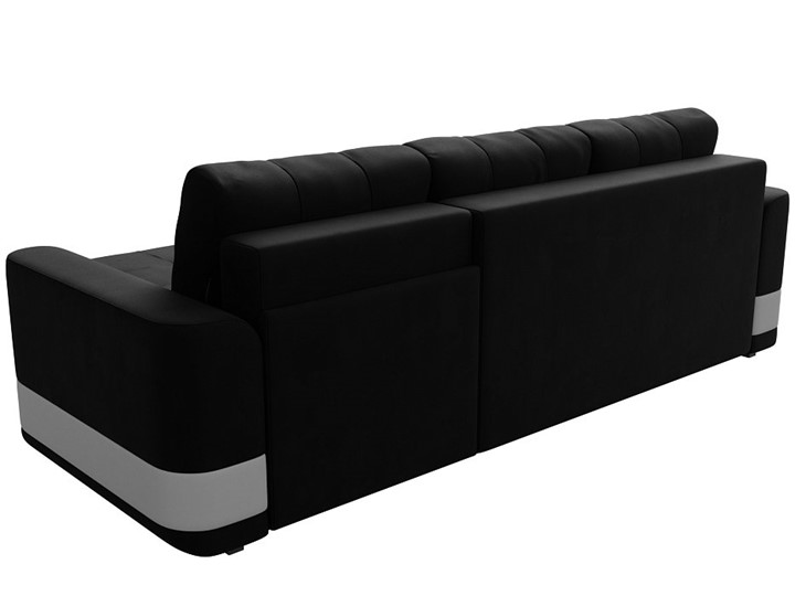 Угловой диван Честер, Черный/белый (вельвет/экокожа) в Элисте - изображение 8