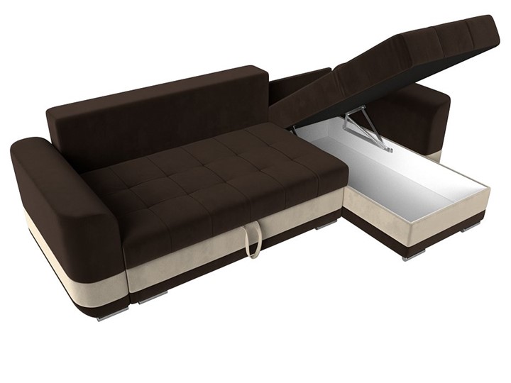 Угловой диван Честер, Коричневый/бежевый (вельвет) в Элисте - изображение 5