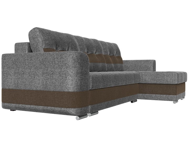 Угловой диван Честер, Серый/коричневый (рогожка) в Элисте - изображение 2