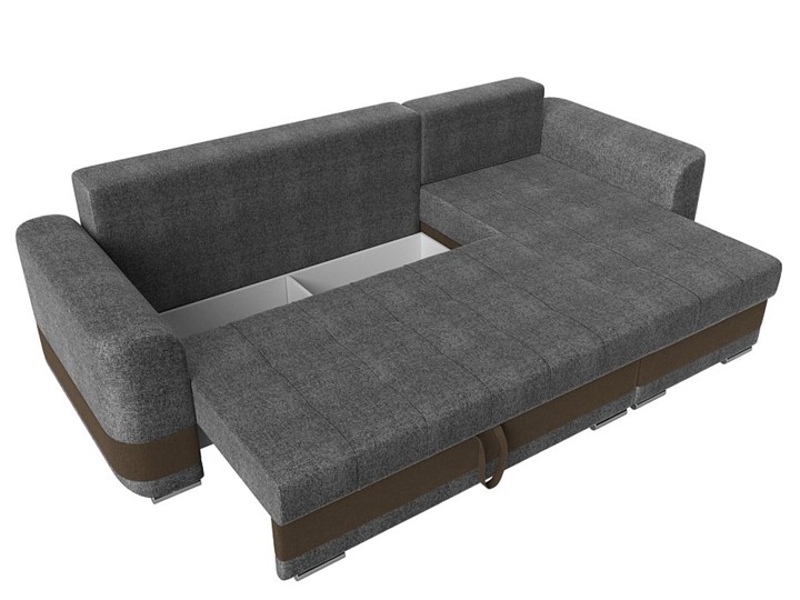 Угловой диван Честер, Серый/коричневый (рогожка) в Элисте - изображение 6