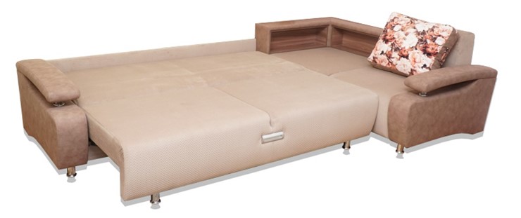 Угловой диван Престиж-15 люкс с полкой в Элисте - изображение 1