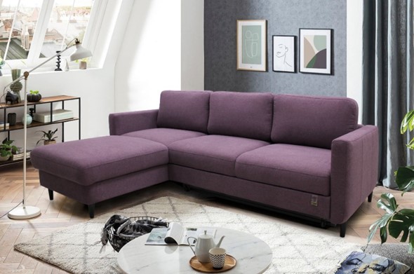 Угловой диван Томас с узкими подлокотниками и оттоманкой в Элисте - изображение