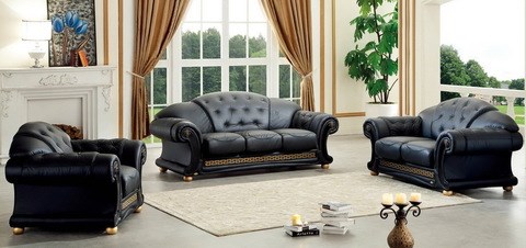 Прямой диван Versace (3-х местный) black в Элисте - изображение 3